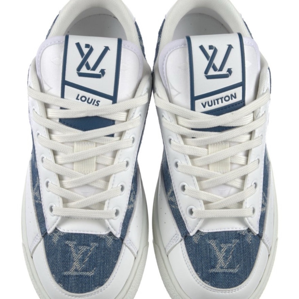 Louis Vuitton Women’s White and Blue Sneakers